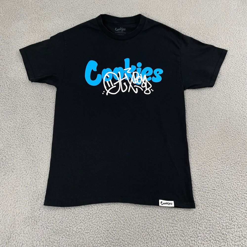 Cookies SF x OTXBOYZ Graffiti Shirt Men L Black Short Sleeve Tee Streetwear